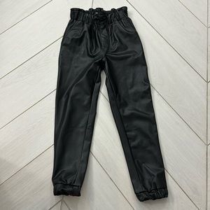 Abercrombie faux leather jogger